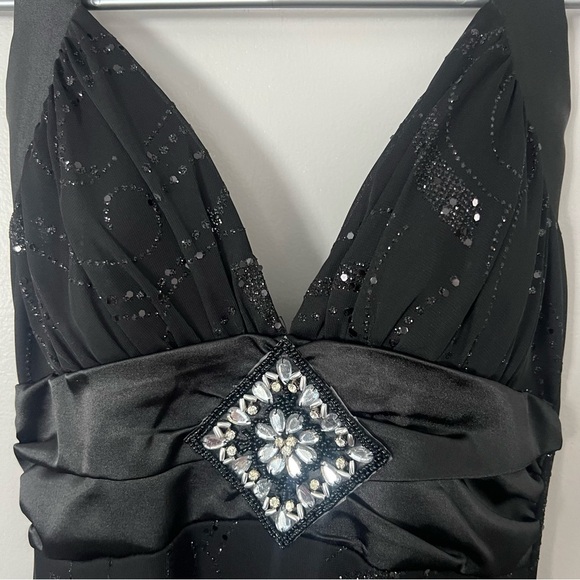 Vintage Y2K Taboo Dark Fairy Babydoll Dress Sparkly Whimsigoth Small Prom Black - Picture 4 of 16